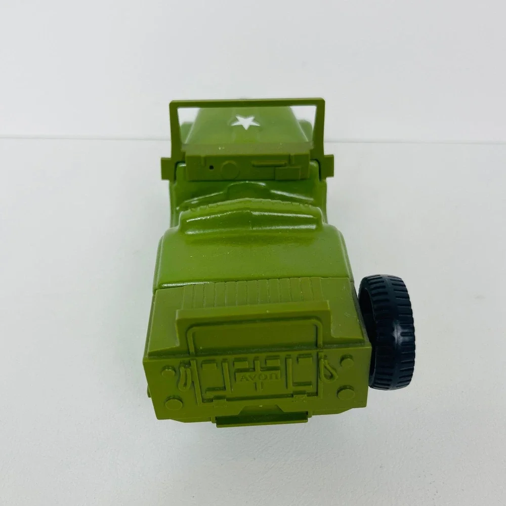 Avon Army Jeep Decanter Wild Country After Shave Green Military Star Vintage